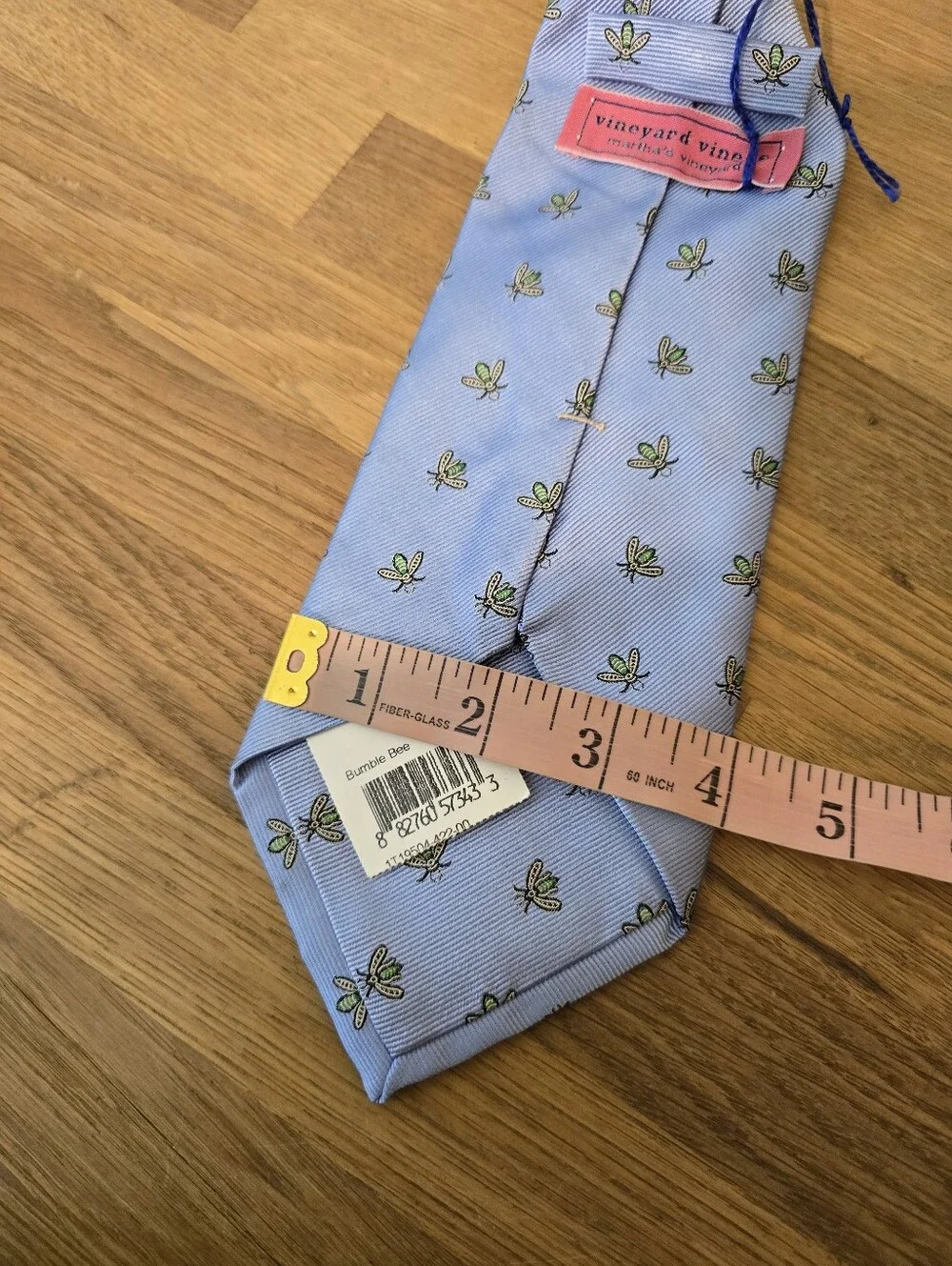 Vineyard Vines Print Silk Tie Light Blue Novelty Neck Tie
